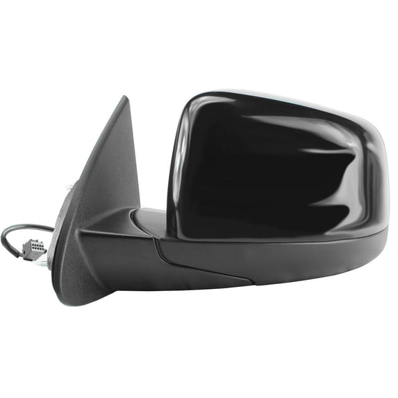 60190C - Fit System Driver Side Mirror for 11-18 Dodge Durango, textured black w/ PTM cover, code GTS/ XR, w/ out blind spot detection, foldaway, Heated Power