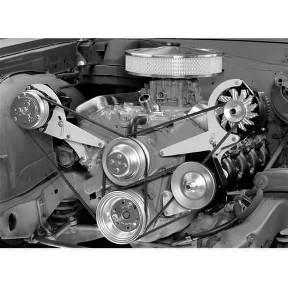 601L Alternator & Power Steering Bracket - Big Block Chevy - Short Water Pump - Left Hand