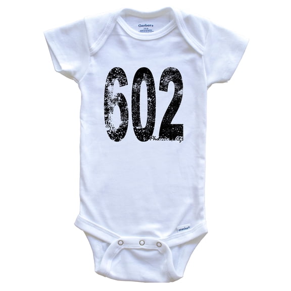602 Phoenix Arizona Area Code Baby Bodysuit - One Piece Baby Bodysuit, 3-6 Months White
