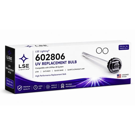 LSE Lighting 602806 Equivalent Replacement UV-C Ultraviolet Lamp