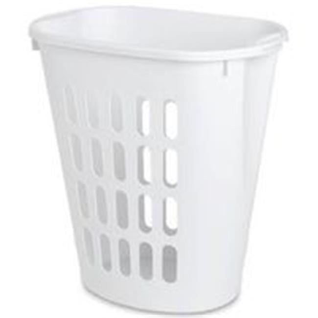 6028114 LAUNDRY HAMPER PLSTC WHT Sterilite White Plastic Laundry Hamper (Pack of 6)