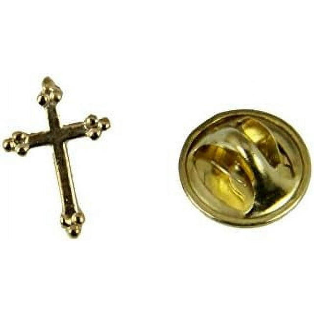6030595 Christian Cross Lapel Pin Brooch Tie Tack Religious Symbol Suit