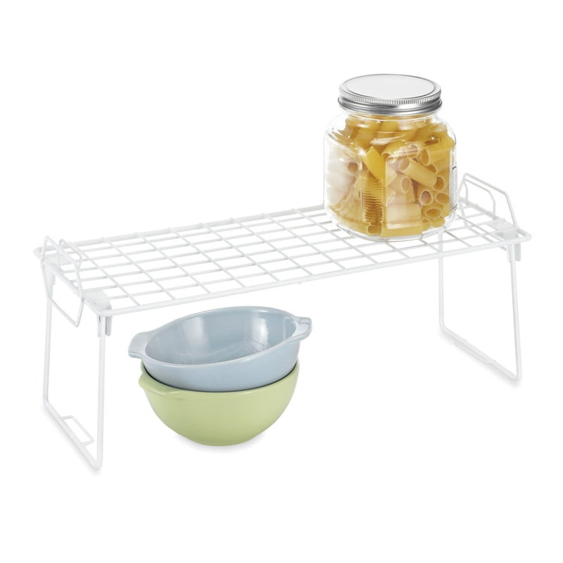 Whitmor 7in H x 18in W x 7in L White Metal Stackable Shelf