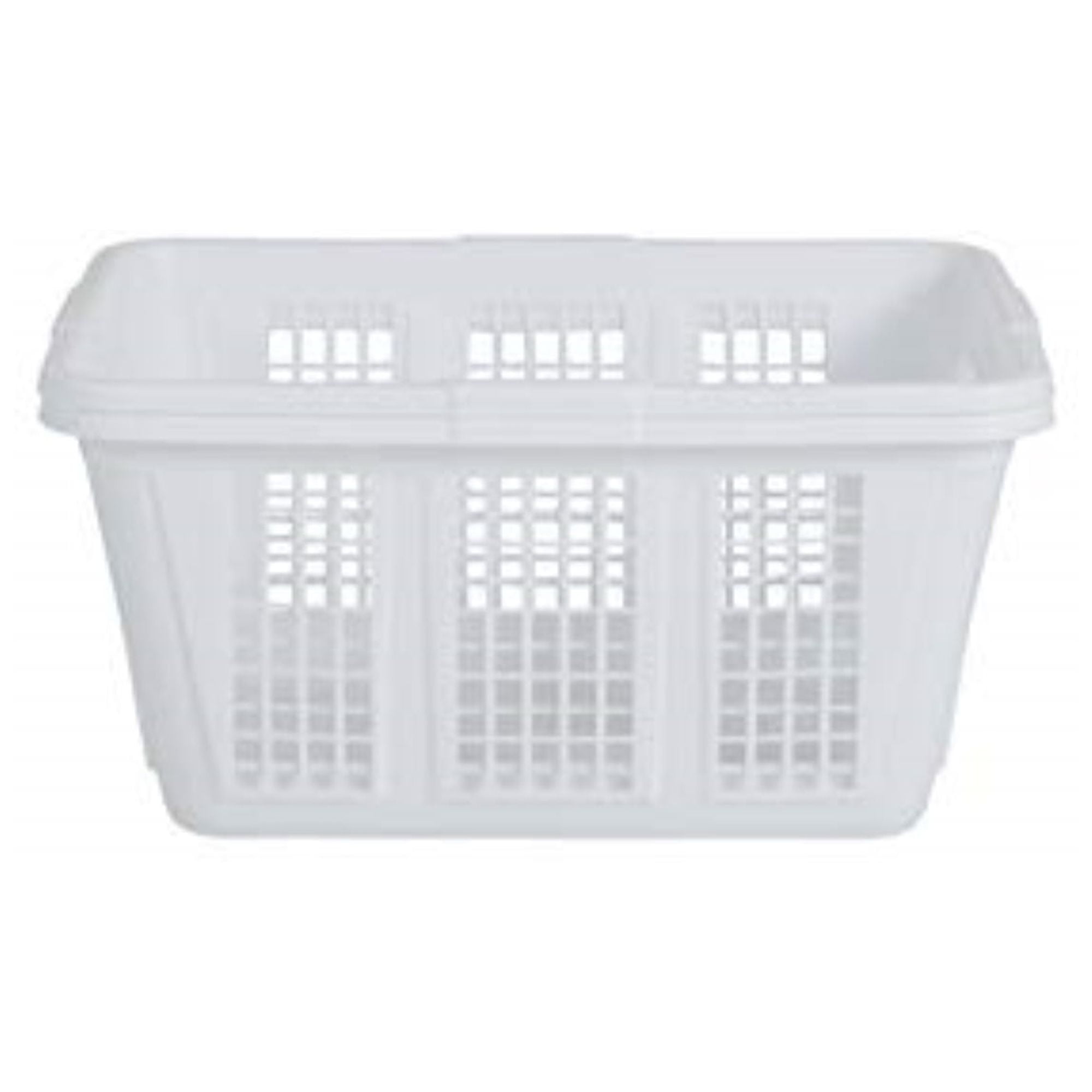 6033789 RUBBERMAID 1.65BUSHEL Rubbermaid White Plastic Laundry Basket
