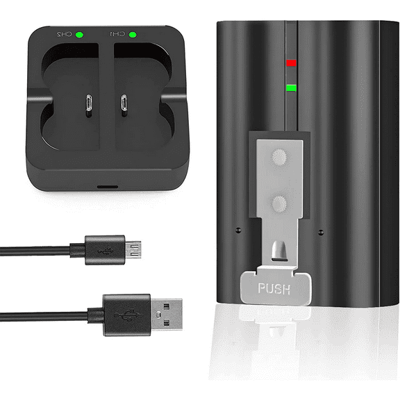 6040mAh Battery Replacement For Video Doorbell Camera Camera 2/3/4,, Spotlight Camera, Rechargeable Upgraded Cam Batteries (2nd & 3rd Gen) Camera Indoor Outdoor V4, Dual USB Charging Station