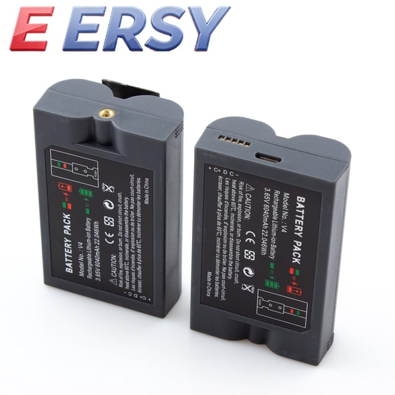 6040mAh V4 Rechargeable Battery 2 Pack for R-ING Video Door-bell 2 3 3 Plus 4, Spotlight Cam, Stick Up Cam Battery (2nd & 3rd Gen), Spotlight Camera Solar