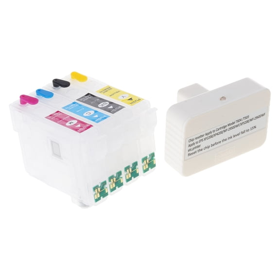 604XL Empty Refill Cartridge Set With Chip Resetter for XP2200/XP4200/WF2950DWF/ XP5200/WF2960DWF Inkjet Printers