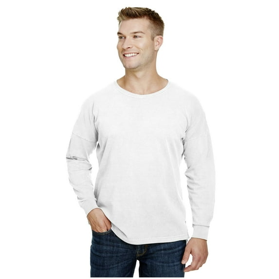 6054 Comfort Colors Adult RS Oversized Long-Sleeve T-Shirt White XS