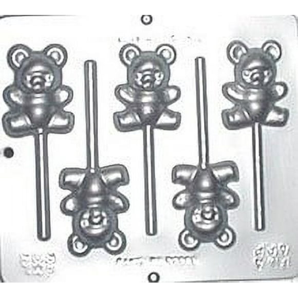 606 Teddy Bear Lollipop ChocolateCandy Mold