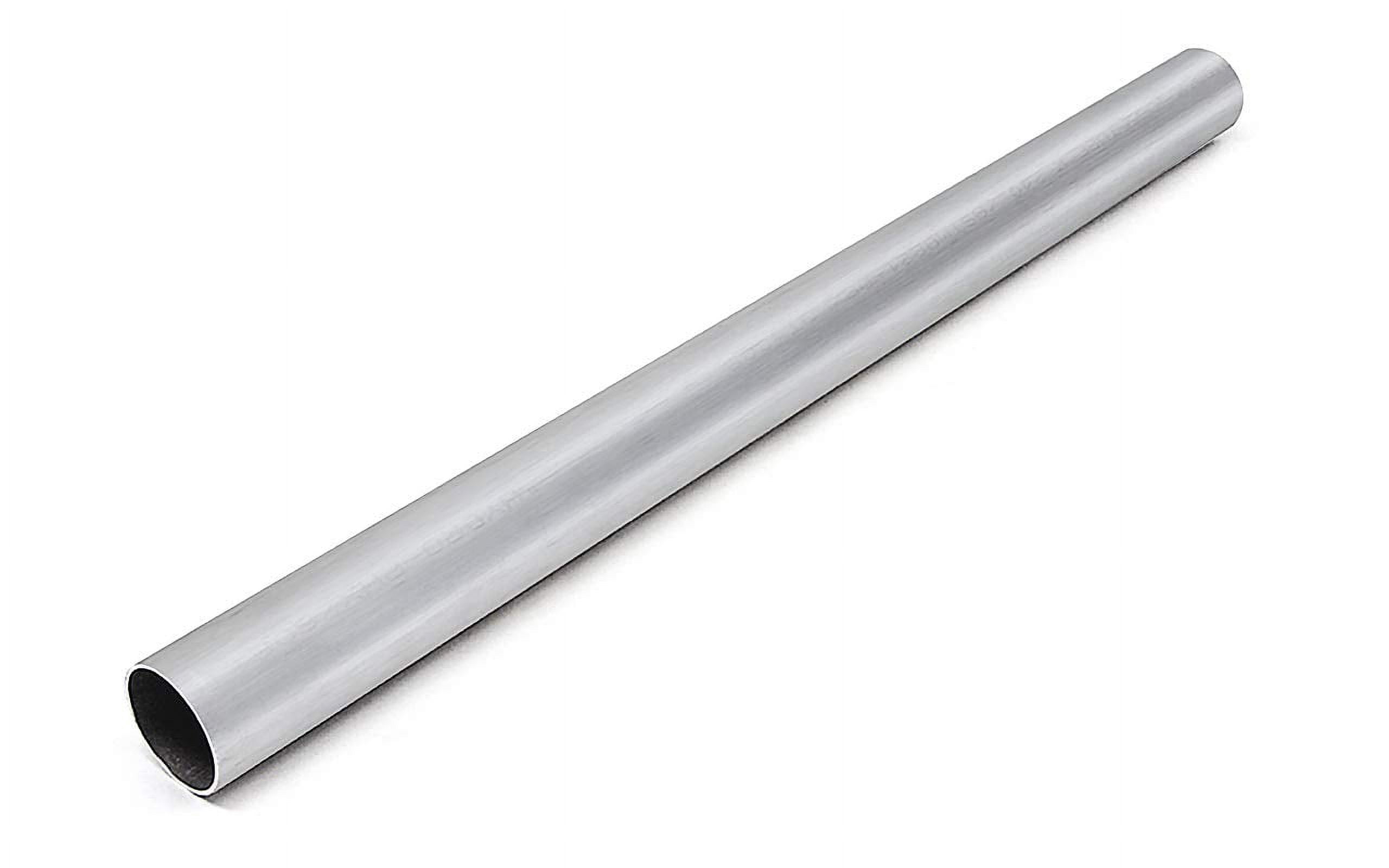 6061 Seamless Aluminum Round Straight Tubing, 16 Gauge, 2' Length, 1.25