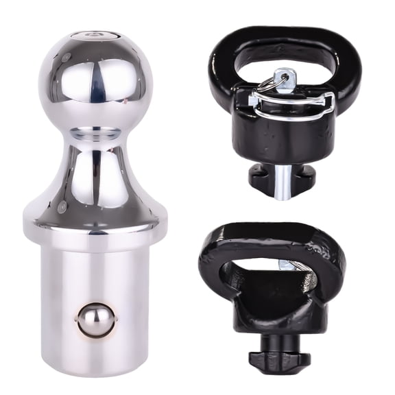 60618 Puck System Gooseneck Trailer Hitch Ball & Safety Chain Kit Compatible with Dodge Ram 2500 3500 2013-2023 Replace 82213632 82216057AA 82216057AB 82216057AC