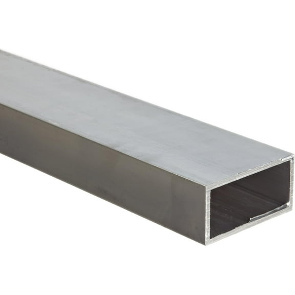 6063 Aluminum Rectangular Tubing, T52 Temper, B221, 2" x 3", 0.125" Wall, 24" Length