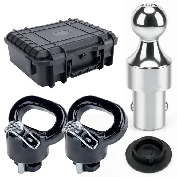 60638 Upgraded 38000LBS Gooseneck Hitch Kit with 2-5/16" Gooseneck Ball and Safety Chain Anchors for 2013-2025 Dodge RAM 2500/3500 - Includes Durable Storage Case