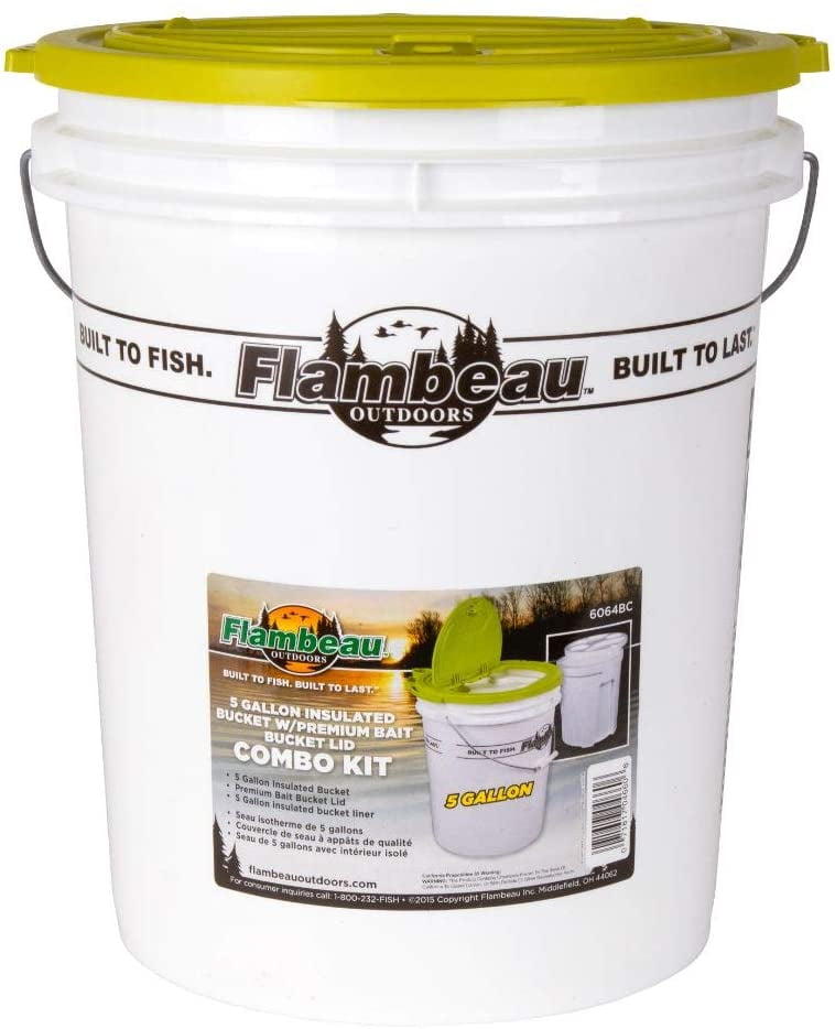 6064BC 5 Gal. Insulated Bait Bucket with Premium Lid, Multi-Coloured 
