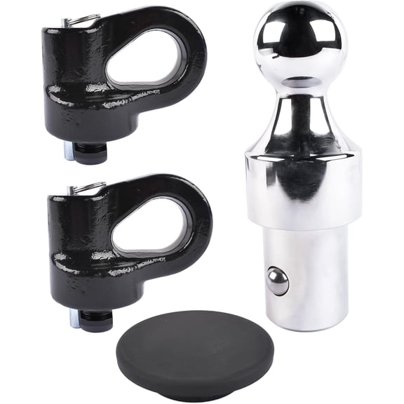 60692 Puck System Gooseneck Hitch Ball Kit, 38,000 Lbs, 2-5/16-In Ball, Replacement for 2016-2024 Select Chevrolet Silverado, 2013-2023 Ford F250/F350/F450, Nissan Titan XD, GMC Sierra 2500 3500 HD