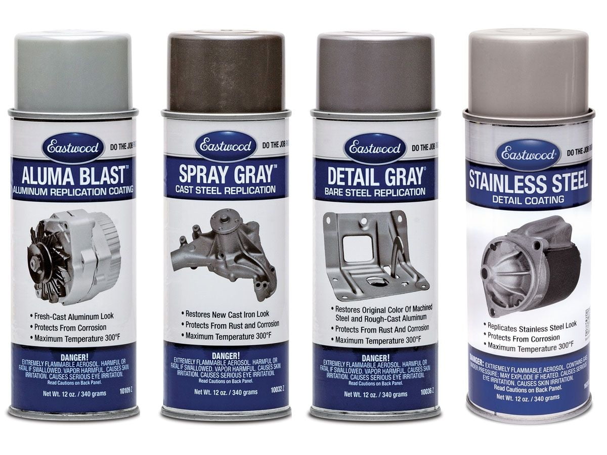 Eastwood Spray Gray Detail Gray Aluma Blast Stainless Steel Detail Paint Kit