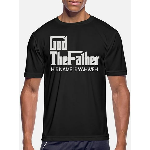6077 Funny Graphic T-Shirt - Short Sleeve, Black, Mens Collection, God the Father Yahweh Design, Soft Fabric, Comfortable Fit, Casual Wear, Unique Gift Idea