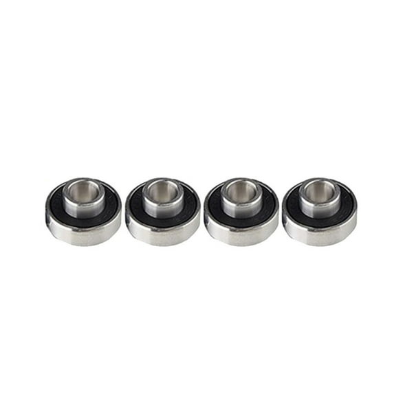 608-2Rs Long Plate Integrated Bearing Abec-11 High Speed Silent Speed Bearing Black 4Pcs