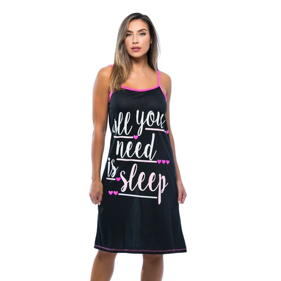 6080-77-S Just Love Nightgown / Women Sleepwear / Womans Pajamas (All You Need Is Sleep, Medium)