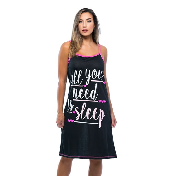 6080-77-S Just Love Nightgown / Women Sleepwear / Womans Pajamas (All You Need Is Sleep, Small)