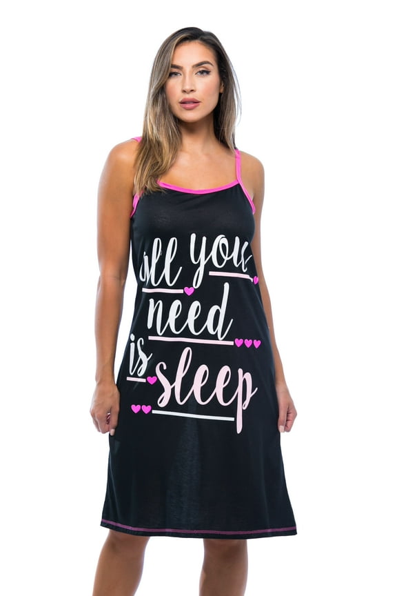 6080-77-S Just Love Nightgown / Women Sleepwear / Womans Pajamas (All You Need Is Sleep, Small)