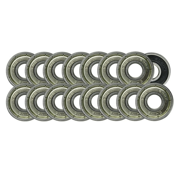 608ZZ Precision Skateboard Bearings 8x22x7mm Double Shielded Silver (Pack of 20)