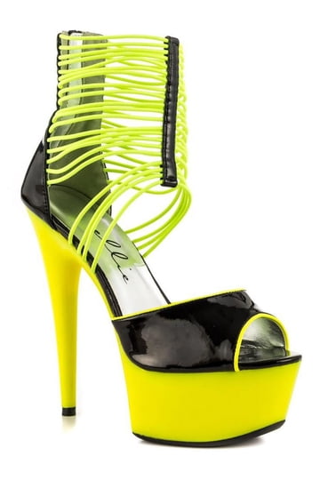 neon yellow dress shoes Sexy Neon Yellow High Heels Shoes