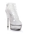 thumbnail image 1 of 609-AMBER, 6" Peep Toe Stilleto With Clear Platform Shoe, 1 of 2