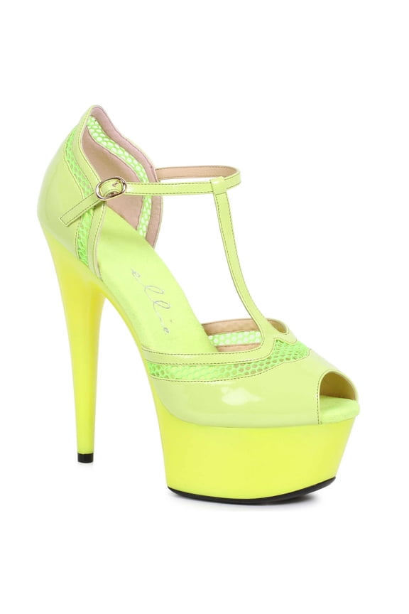 609-HAILEY,6" Peeptoe Sandal with T Strap
