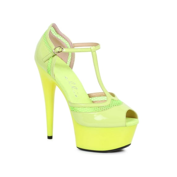 609-HAILEY,6" Peeptoe Sandal with T Strap
