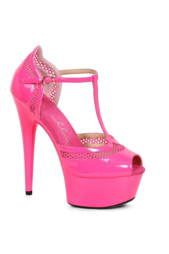 609-HAILEY,6" Peeptoe Sandal with T Strap