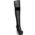 thumbnail image 1 of 609-IVY, 6" Peep Toe Thigh High Mesh Boot, 1 of 2
