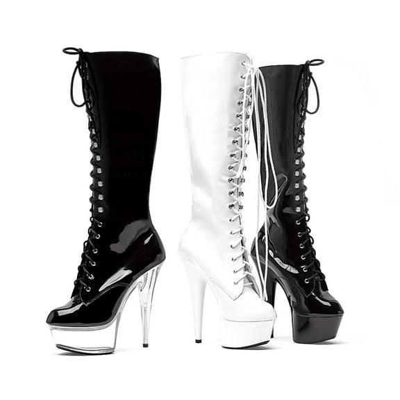 609-JUNGLE, 6'' Pointed Stiletto Knee Boot with Inner Zipper