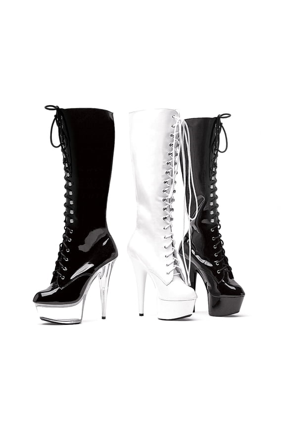 609-JUNGLE, 6'' Pointed Stiletto Knee Boot with Inner Zipper