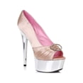 thumbnail image 1 of 609-LAUREN, 6" Satin Peep Toe Chrome Platform, 1 of 2