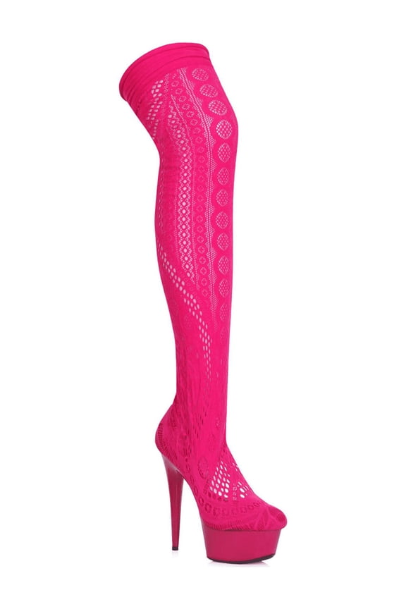609-MEI, 6" Stiletto Stocking Thigh High Boot