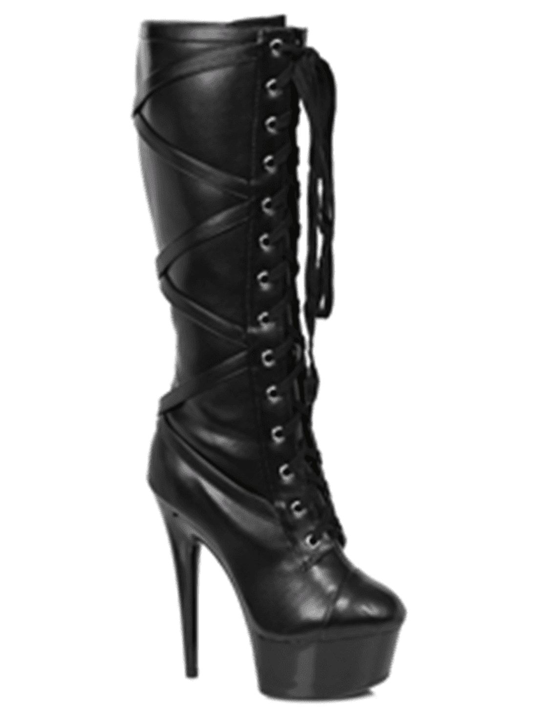 609-POCKY, 6" Lace Up Platform Boot With Inner Pocket - image 1 of 2