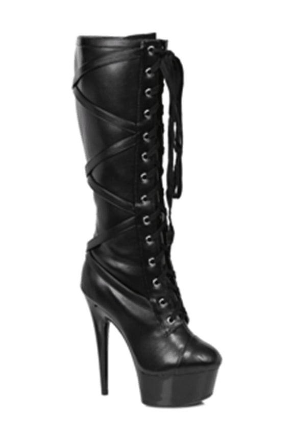 609-POCKY, 6" Lace Up Platform Boot With Inner Pocket