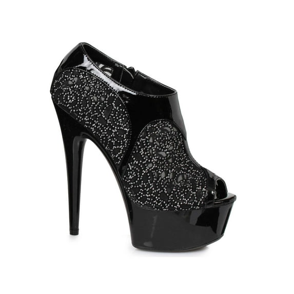 609-RAYNA, 6" Mesh Rhinestone Booty