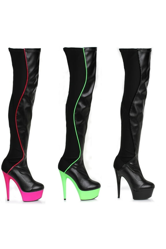 609-UNIQUE, 6" Thigh High Boot