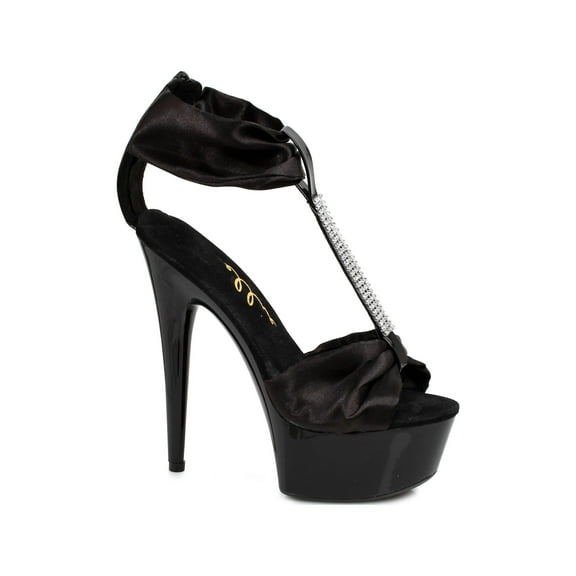 609-Viera 6" Platform Stiletto With Rhinestone T-Strap