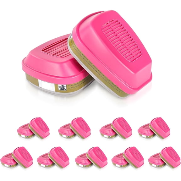 10 Pairs 60926 Respirator Cartridges,Respirator Particulate Filters, Effectively Filter Organic Vapor,Acid Gas,Formaldehyde,Filter Replacement for Half/Full Facepieces 6000 7000 and FF-400 Mask