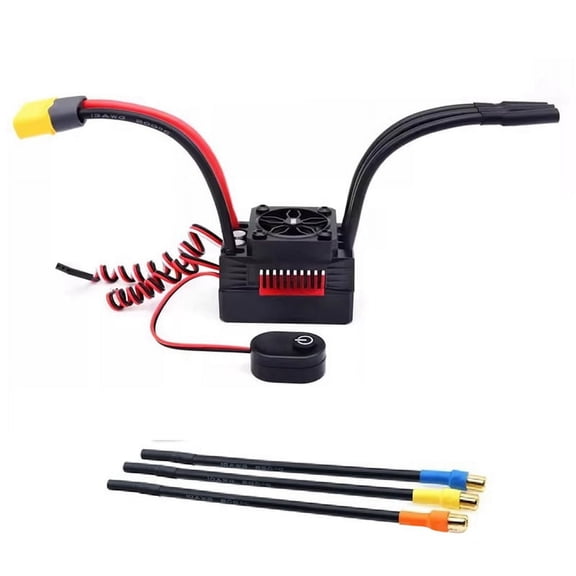60A Brushless ESC Waterproof Electronic Speed Controller for 1/10 RC Car -Road Vehicle Truck
