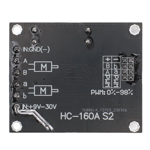 60A Dual Channel DC Motor Driver, Integrated H,Bridge, 9V,30V, High Efficiency Reliable