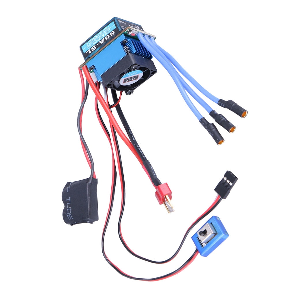 Contrôleur De Vitesse Brushless 60A Pour Voiture RC 1/10 - ESC Bleu, Pour Courses Et Truck