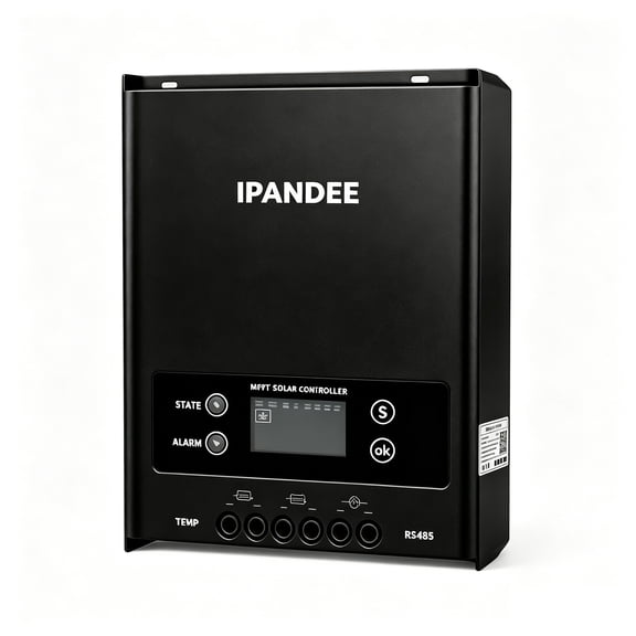 IPANDEE MPPT 60A Solar Charge Controller,12V 24V 36V 48V Auto, 200V Max Input for Home RV, APP Monitoring Modbus Support 99.9% Tracking Efficiency
