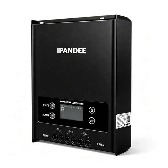 IPANDEE MPPT 60A Solar Charge Controller,12V 24V 36V 48V Auto, 200V Max Input for Home RV, APP Monitoring Modbus Support 99.9% Tracking Efficiency