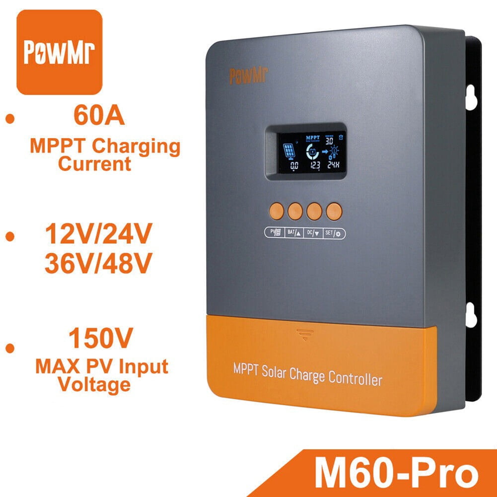 EASUN 60A SOLAR Laderegler MPPT Controller Regler 12V/24V/36V/48V LCD Display DE EUR 66,00