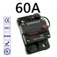 thumbnail image 1 of 60A amp circuit breaker fuse reset 12-48v DC automotive marine automatic waterproof, 1 of 12