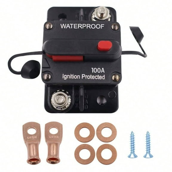 60Amp 100Amp 200AmpCircuit Breaker DC 12V-48V for Marine Boat Trolling Motor Automotive RV Trailer Car Solar System Battery Disconnect with Manual Reset Switch